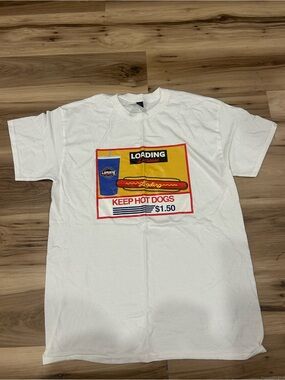 Loading Lacrosse Licensed 'Keep Hot Dogs' Graphic Tee - White